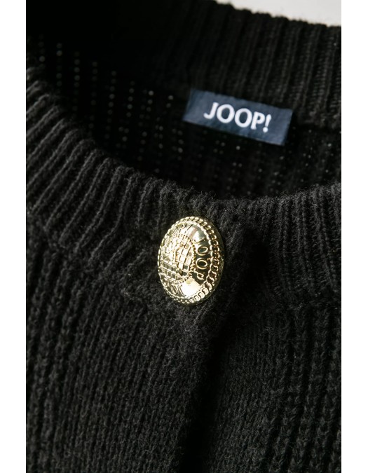 Pulover JOOP, Buttons Details, Elegant, Black - 10018910001