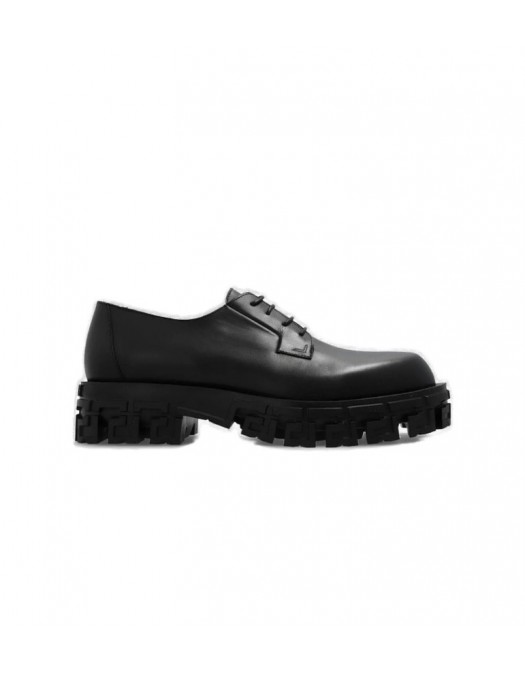 Pantofi Versace, Almond Toe, Negru - 10105611A059561B000