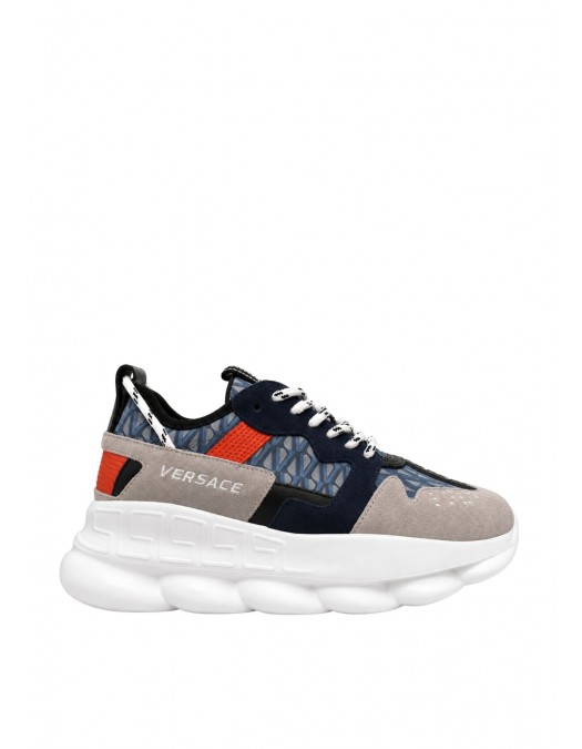 Sneakers VERSACE, Chain Reaction V2 Albastru Rosu, Multicolor - 10215751A18680IT6ED00