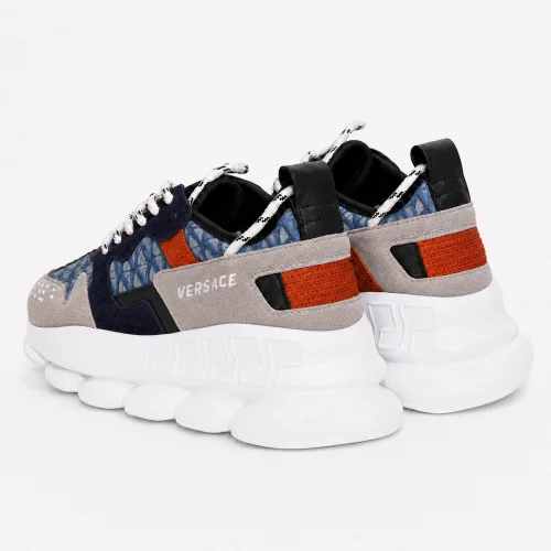 Sneakers VERSACE, Chain Reaction V2 Albastru Rosu, Multicolor