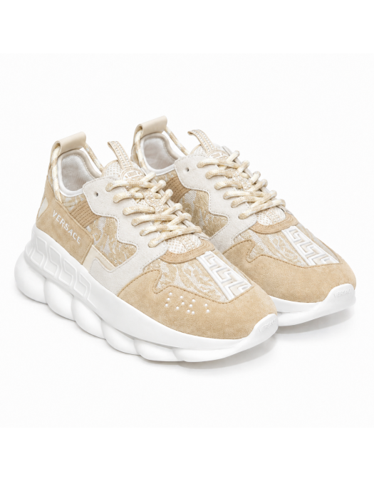 Sneakers VERSACE, Chain Reaction V2 Jacard, Cream - 10215761A18680IT6KB60