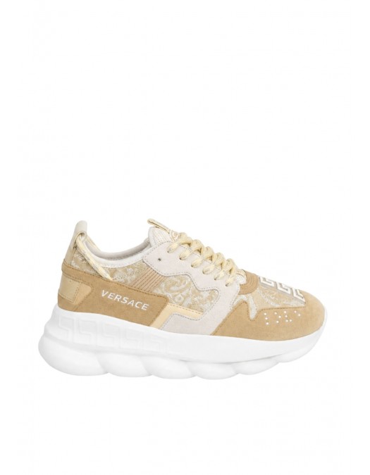 Sneakers VERSACE, Chain Reaction V2 Jacard, Cream - 10215761A18680IT6KB60