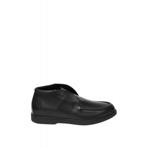 Laofers FRANCESCHETTI, Minimalist Style, Lightweight Sole, Black Laofers FRANCESCHETTI, Minimalist Style, Lightweight Sole, Black