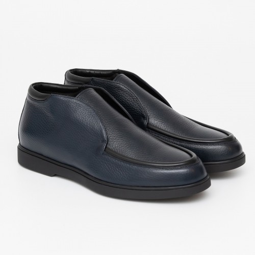 Laofers FRANCESCHETTI, Minimalist Style, Lightweight Sole, Navy Blue