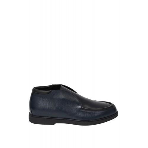 Laofers FRANCESCHETTI, Minimalist Style, Lightweight Sole, Navy Blue Laofers FRANCESCHETTI, Minimalist Style, Lightweight Sole, Navy Blue