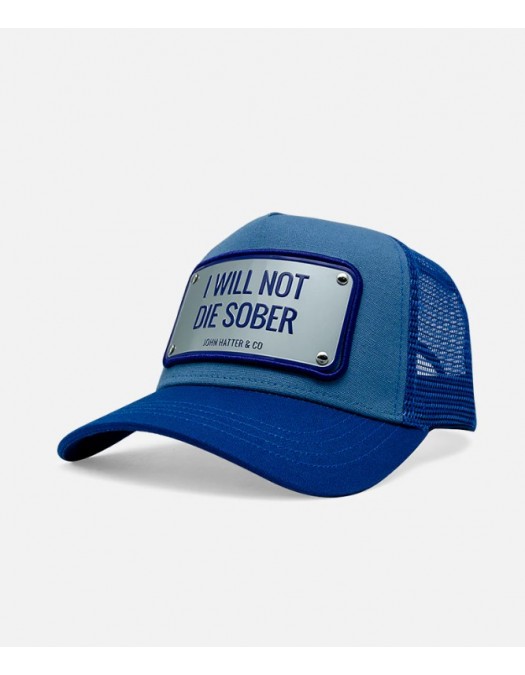 Sapca JOHN HATTER, I Will Not Die Sober Blue - 11018