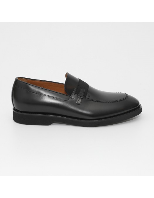 Loafers ROSSI, Timeless Elegance, Minimalist Details, Black - 1102NERO