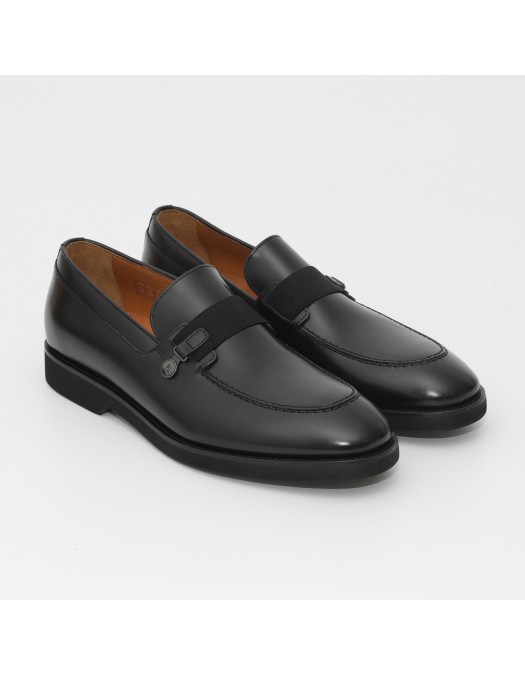 Loafers ROSSI, Timeless Elegance, Minimalist Details, Black - 1102NERO