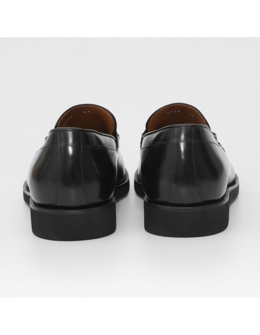 Loafers ROSSI, Timeless Elegance, Minimalist Details, Black - 1102NERO