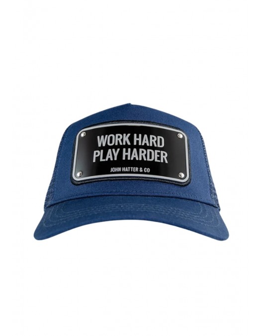 Sapca JOHN HATTER, Work hard play harder Navy - 11061