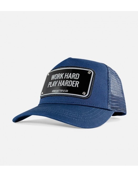 Sapca JOHN HATTER, Work hard play harder Navy - 11061