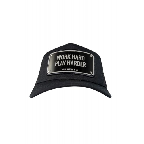 Sapca JOHN HATTER, Work hard Black
