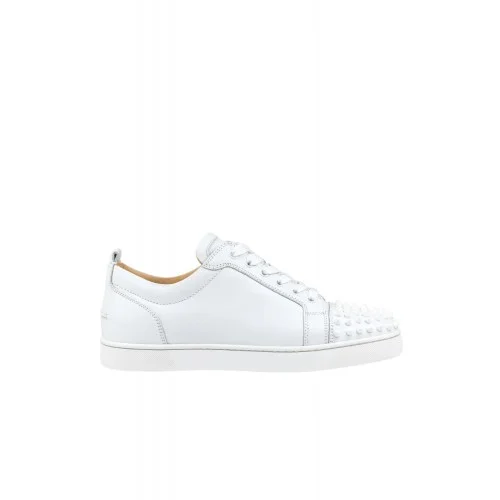 SNEAKERS CHRISTIAN LOUBOUTIN, Louis junior spikes flat, All white