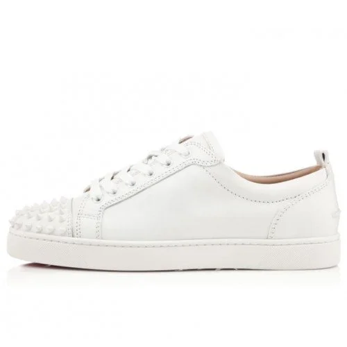 SNEAKERS CHRISTIAN LOUBOUTIN, Louis junior spikes flat, All white