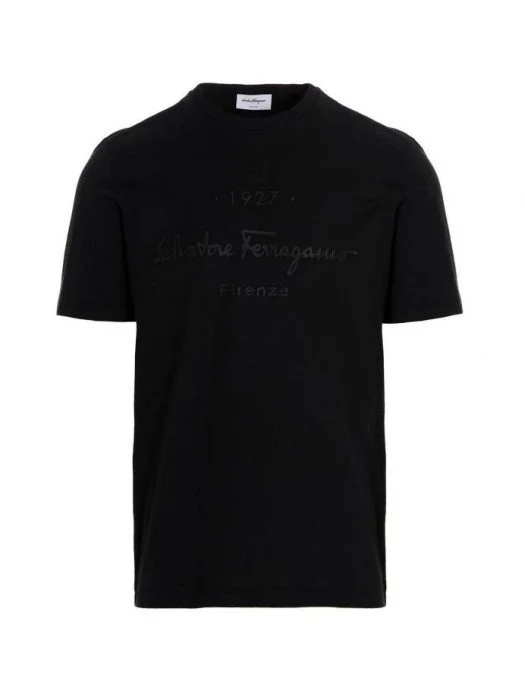 Tricou SALVATORE FERRAGAMO, Imprimeu Frontal, Negru - 120613734897