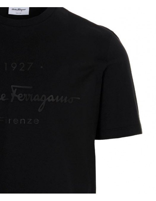 Tricou SALVATORE FERRAGAMO, Imprimeu Frontal, Negru - 120613734897