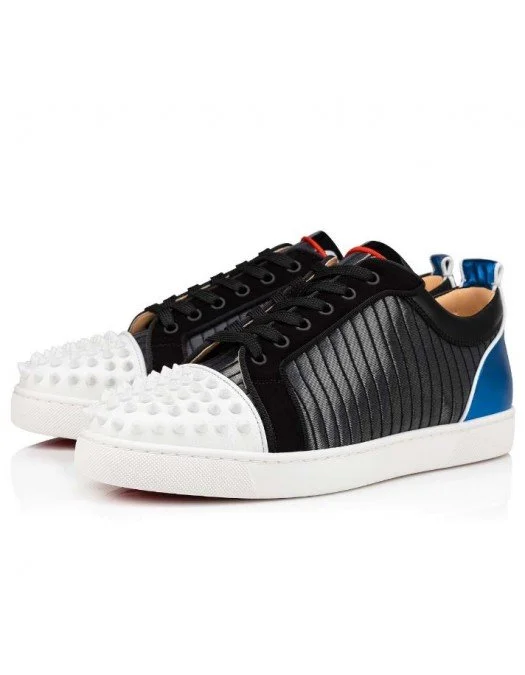 Christian Louboutin Brown Louis Junior Spikes Orlato Sneakers – BlackSkinny