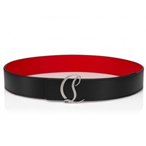 Curea CHRISTIAN LOUBOUTIN, Catarama logo, Negru