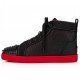 Sneakers Christian Louboutin, High Top Sneakers, Piele, Negru - 1230168H358