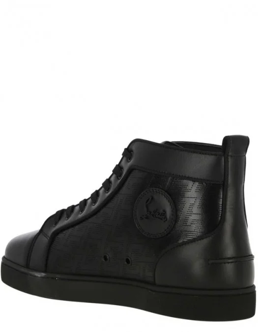 Sneakers Christian Louboutin, Jacquard High-Top Black - 1230180BK01