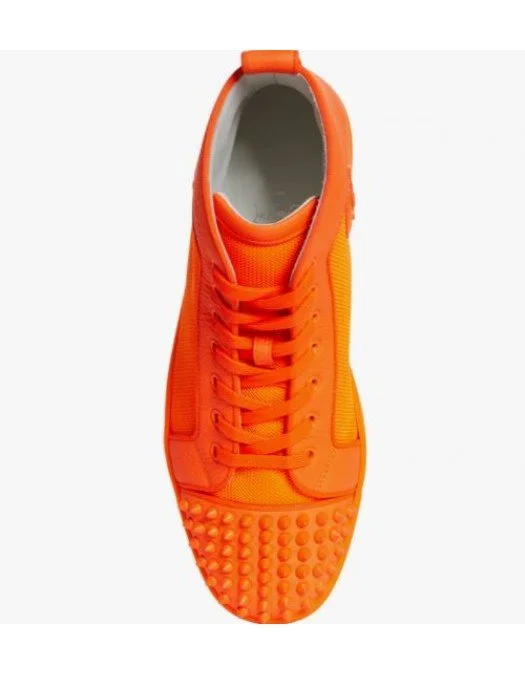 Orange christian best sale louboutin sneakers