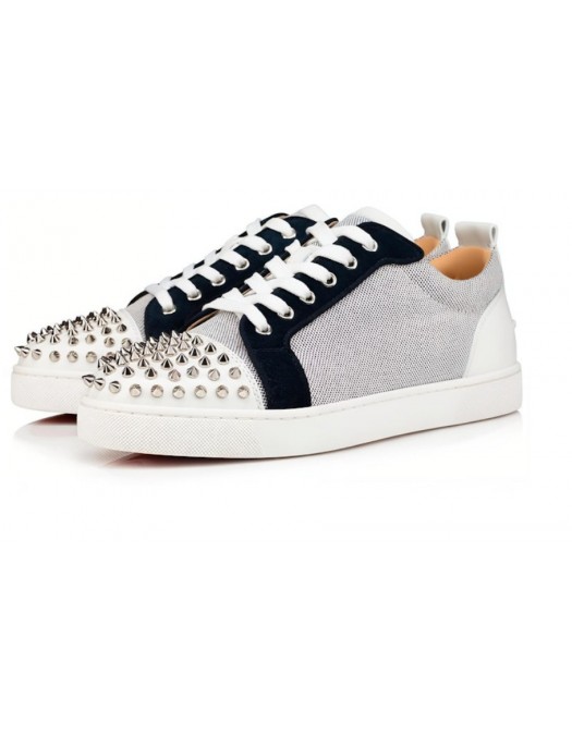 Sneakers Christian Louboutin,  Louis Junior Spikes, Bleu - 1230925BL9R