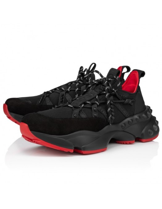 Sneakers Christian Louboutin, Black Trailnrun, Red Details - 1250009BK01 Sneakers Christian Louboutin, Black Trailnrun, Red Details - 1250009BK01