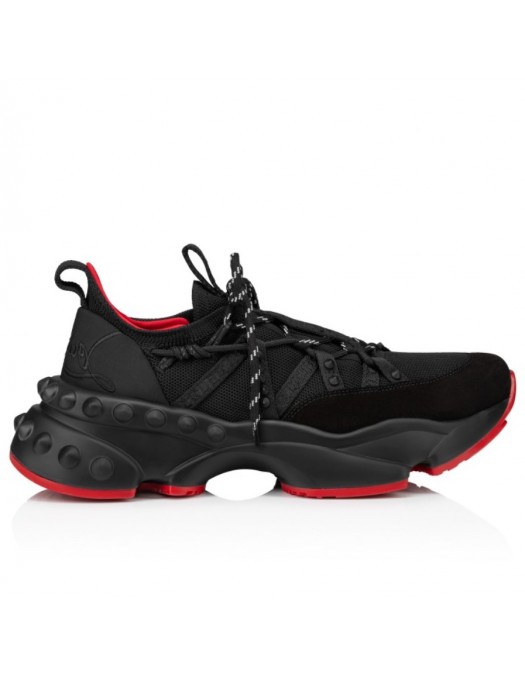 Sneakers Christian Louboutin, Black Trailnrun, Red Details - 1250009BK01 Sneakers Christian Louboutin, Black Trailnrun, Red Details - 1250009BK01