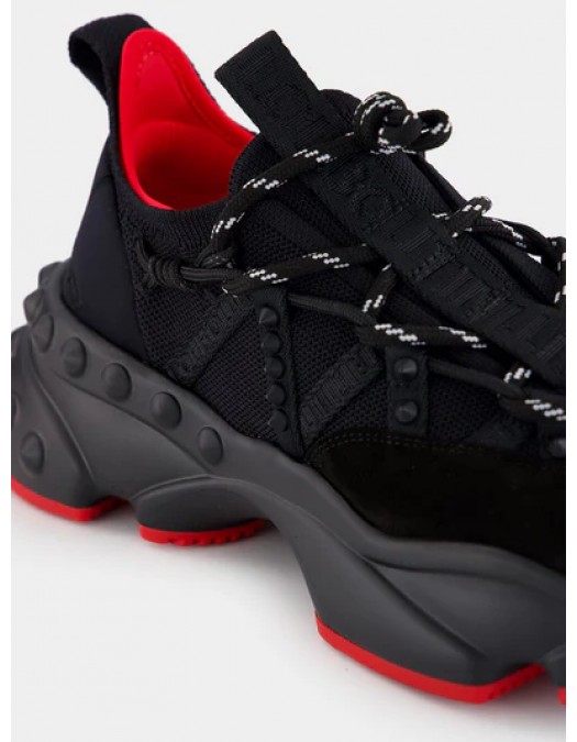 Sneakers Christian Louboutin, Black Trailnrun, Red Details - 1250009BK01