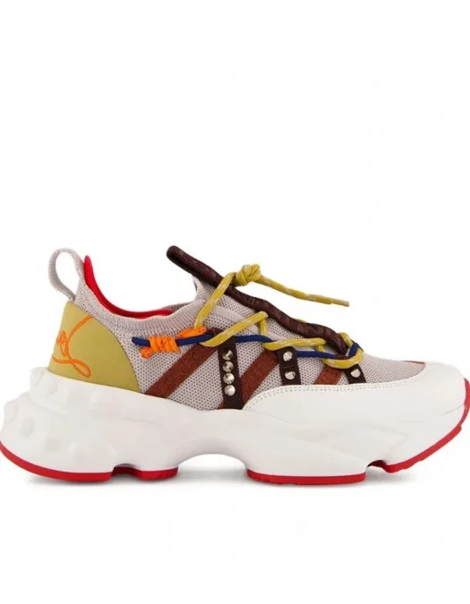 Sneakers Christian Louboutin, Trailnrun, Multicolor Detailes, Beige Grey - 12500116824 Sneakers Christian Louboutin, Trailnrun, Multicolor Detailes, Beige Grey - 12500116824