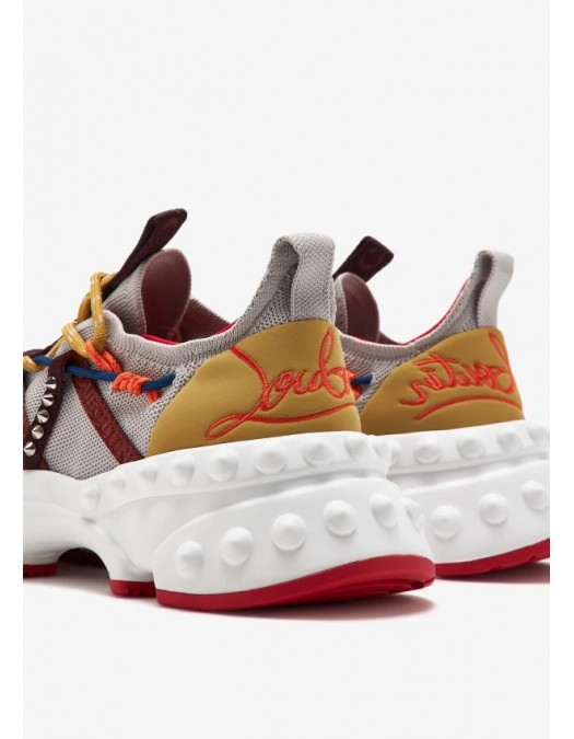 Sneakers Christian Louboutin, Trailnrun, Multicolor Detailes, Beige Grey - 12500116824