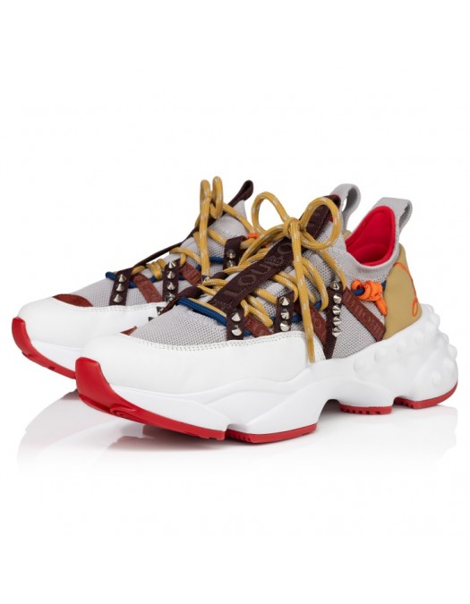 Sneakers Christian Louboutin, Trailnrun, Multicolor Detailes, Beige Grey - 12500116824