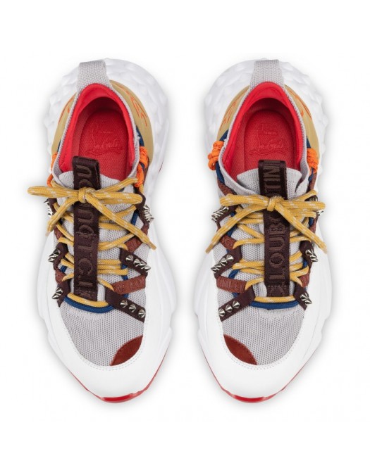 Sneakers Christian Louboutin, Trailnrun, Multicolor Detailes, Beige Grey - 12500116824