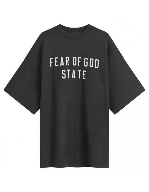 Tricou FEAR OF GOD, Logo Insert, Long Oversized, Black - 125BT242000FBLACK