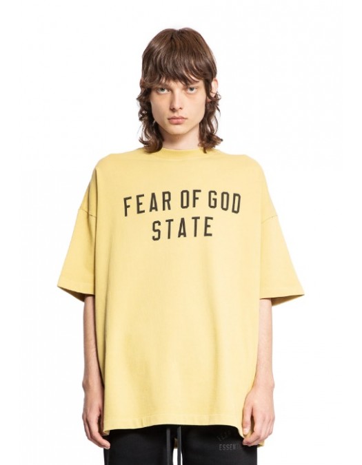 Tricou FEAR OF GOD, Logo Insert, Tri-Blend, Oversized, Amber - 125BT242003FAMBER