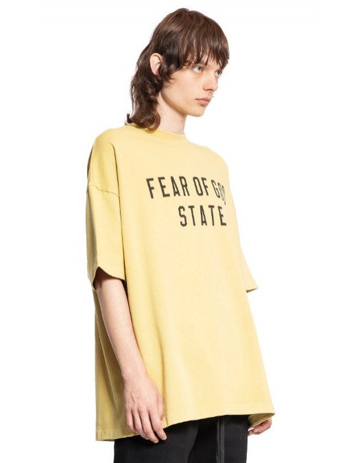 Tricou FEAR OF GOD, Logo Insert, Tri-Blend, Oversized, Amber - 125BT242003FAMBER