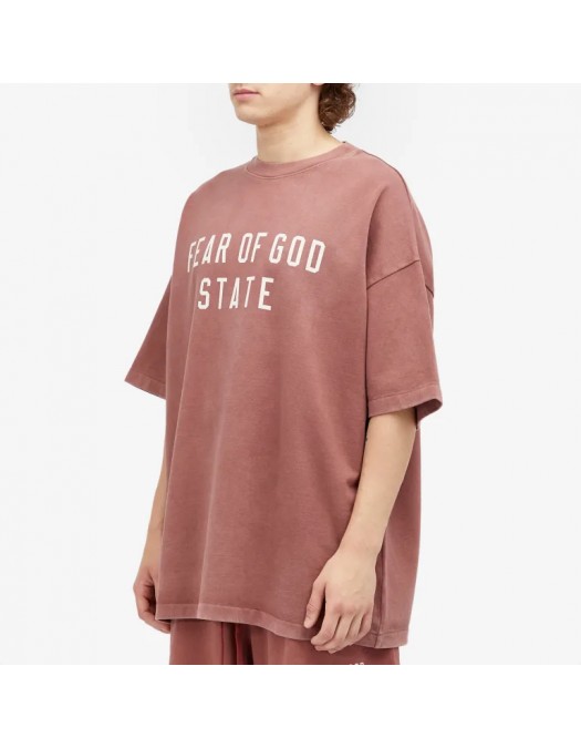 Tricou FEAR OF GOD, Logo Insert, Essentials, Crimson Red - 125BT242006FCRIMSON