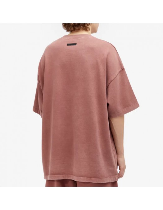 Tricou FEAR OF GOD, Logo Insert, Essentials, Crimson Red Oversized - 125BT242006FCRIMSON