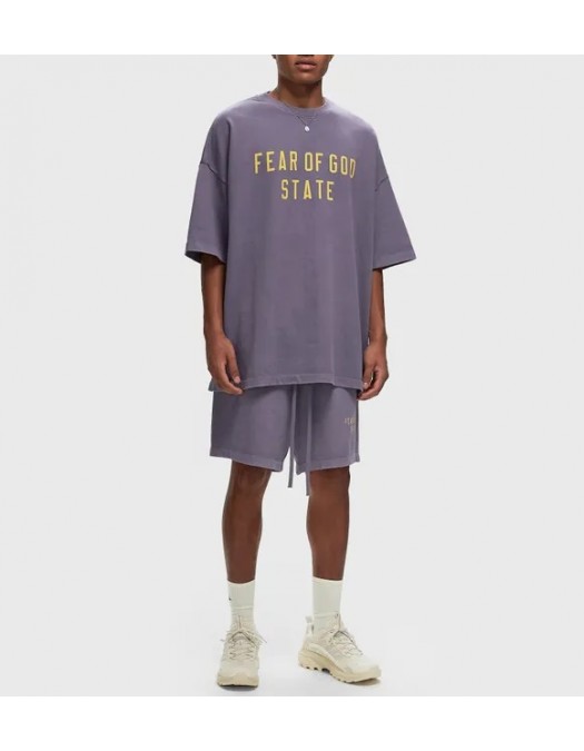 Tricou FEAR OF GOD, Heavy Crewneck, Lavender - 125BT242007FLAVENDER