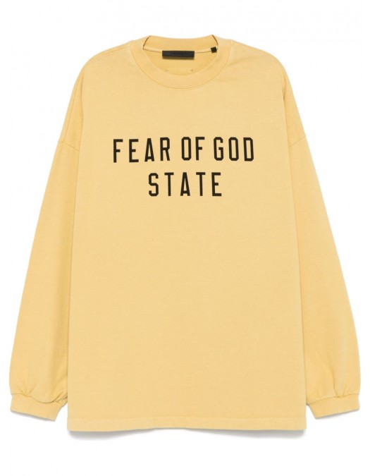 Bluza FEAR OF GOD, Mit Logo Print, Yellow - 125BT242013FAMBER