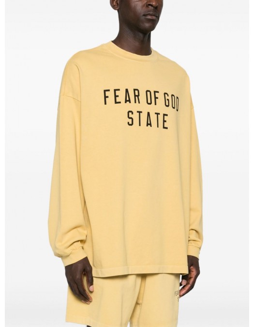 Bluza FEAR OF GOD, Mit Logo Print, Yellow - 125BT242013FAMBER