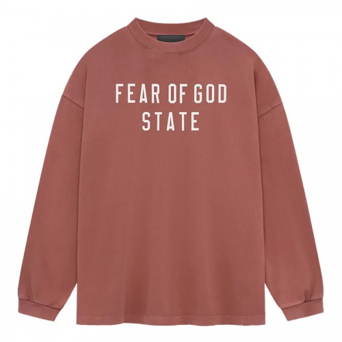 Bluza FEAR OF GOD, Long Sleeve Tee, Crimson Red Bluza FEAR OF GOD, Long Sleeve Tee, Crimson Red