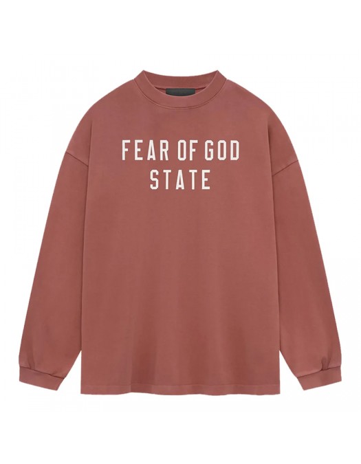 Bluza FEAR OF GOD, Long Sleeve Tee, Crimson Red - 125BT242016FCRIMSON