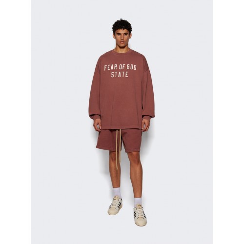 Bluza FEAR OF GOD, Long Sleeve Tee, Crimson Red
