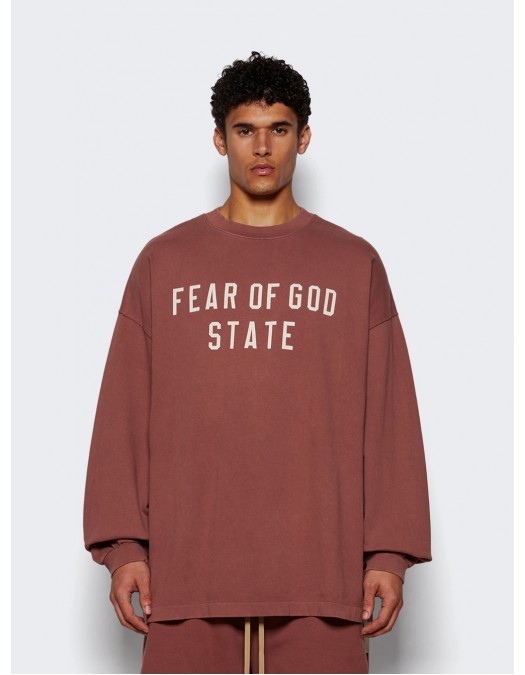 Bluza FEAR OF GOD, Long Sleeve Tee, Crimson Red - 125BT242016FCRIMSON