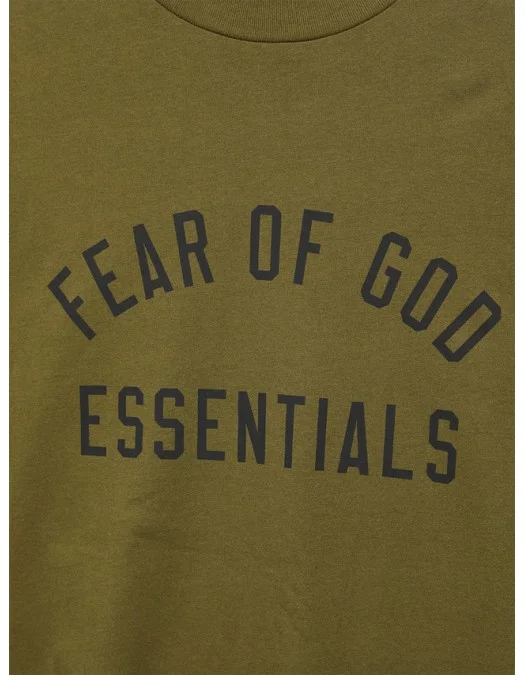 Tricou FEAR OF GOD, Logo Insert, Olive - 125BT244194FOLIVE