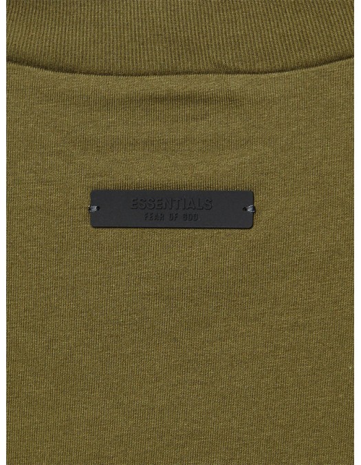 Tricou FEAR OF GOD, Logo Insert, Olive - 125BT244194FOLIVE