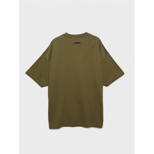 Tricou FEAR OF GOD, Logo Insert, Olive Oversized Tricou FEAR OF GOD, Logo Insert, Olive Oversized