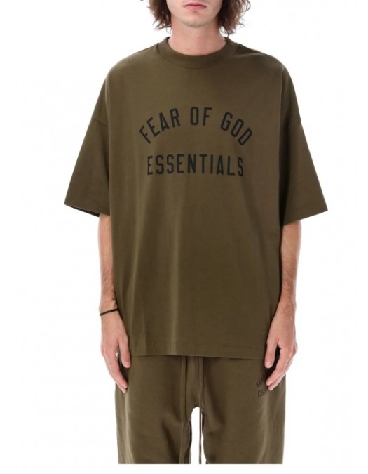Tricou FEAR OF GOD, Logo Insert, Olive Oversized - 125BT244194FOLIVE