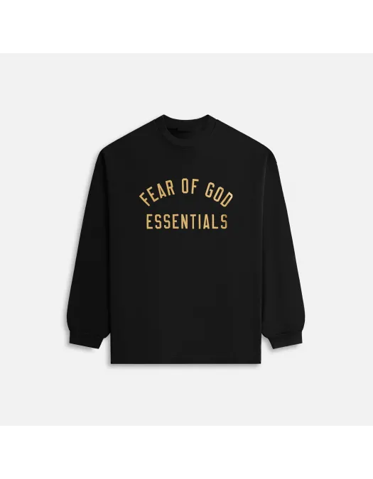 Bluza FEAR OF GOD, Logo Insert, Oversized, Black - 125BT244200FBLACK